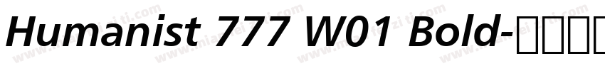 Humanist 777 W01 Bold字体转换